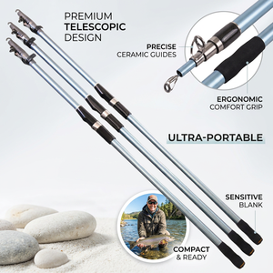 <span class=keywords><strong>Canne</strong></span> à pêche télescopique en fibre <span class=keywords><strong>de</strong></span> carbone pour lancer longue distance, personnalisée pour la pêche en mer et en eau douce (snapper, crevettes) - Product Image 1