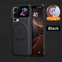 Étui de téléphone robuste avec support magnétique pour Xiaomi MI 18 Pro/MI 18 Pro MAX, coque arrière en cuir PU avec béquille