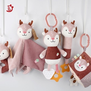 Nouvellement conçu bébé sensoriel <span class=keywords><strong>hochet</strong></span> en peluche dessin animé cerf <span class=keywords><strong>hochet</strong></span> <span class=keywords><strong>Silicone</strong></span> dentition mâcher jouet éducatif <span class=keywords><strong>hochet</strong></span> - Product Image 4
