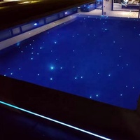 Clip en fibre optique à éclairage latéral en plastique de 17,3 mm pour la décoration de piscine