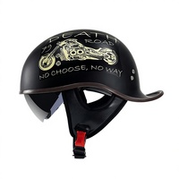 Nuevo Casco Retro de Motocicleta Estilo Ducktail, ABS, Certificado DOT/3C, Ligero, Transpirable, para Verano, Estilo Vintage, para Scooter