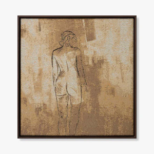 Fait à la main moderne <span class=keywords><strong>de</strong></span> luxe 3D Textile Crochet Wabi Sabi tenture murale pour la décoration intérieure salon bureau encadré femmes Art déco - Product Image 2