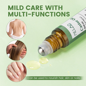 Sérum roll-on à l'huile de ricin pour la croissance des cheveux, traitement anti-chute, soin nourrissant du cuir chevelu, produits capillaires, huile de croissance capillaire - Product Image 5