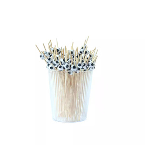 Stuzzicadenti di bambù lunghi 4.72 pollici calcio calcio picconi frutta da Cocktail <span class=keywords><strong>per</strong></span> antipasti <span class=keywords><strong>per</strong></span> le decorazioni della festa di compleanno - Product Image 5