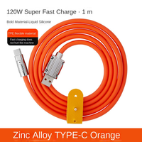 Kabel Usb Tipe C Kabel Data Pengisian Daya Super Cepat, Kabel Pengisian Cepat Tebal dari Paduan Seng dan Karet Silikon untuk Android