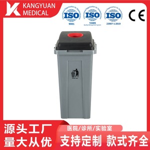 Outdoor Waste <b>Bin</b> 100L Rectangular <b>Plastic</b> With <b>Lid</b> For Outdoor Use Gray And Green Colors Customizable Size - Product Image 5
