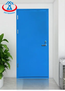 ZHTDOORS Puertas de entrada comercial de metal EN 60min puerta cortafuegos acero barato seguro Shandong puerta ignífuga - Product Image 3