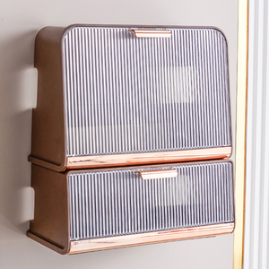 Organizador de soporte de teléfono, caja de almacenamiento de enrutador <span class=keywords><strong>Wifi</strong></span> montada en la pared de plástico con ventana transparente - Product Image 5