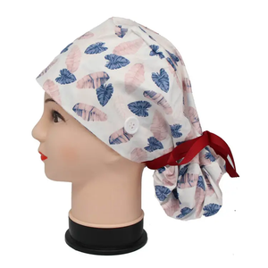 Y tế bệnh viện Nha khoa Y Tá điều chỉnh đầu che chà <span class=keywords><strong>cap</strong></span> in đầy đủ bông phẫu thuật tóc đuôi ngựa chủ bouffant chà hat - Product Image 4