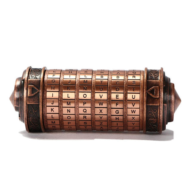 Creative Da Vinci Code Cryptex Lock Mini Puzzle Toy with Letter Password Box