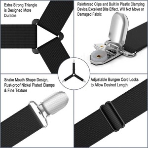 AMZ Hotselling <span class=keywords><strong>Sangles</strong></span> <span class=keywords><strong>de</strong></span> porte-draps réglables 4pcs avec clips métalliques - Product Image 6