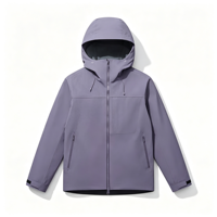 Veste Softshell Imperméable Coupe-Vent de Haute Qualité pour Hommes, Idéale pour la Randonnée et la Pêche en Extérieur, Col Montant, Logo Frontal, à Capuche
