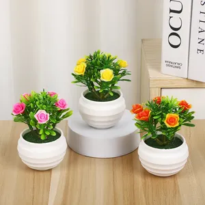 Petites plantes en pot de style nordique, créatives, avec simulation d'ananas et petite <span class=keywords><strong>rose</strong></span>, pour la maison, le salon, le <span class=keywords><strong>baie</strong></span> vitrée et le bureau - Product Image 2