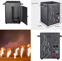 100W DMX Stage Effect Fire Machine Équipement de flamme électrique Télécommande pour DJ System Party Club Events Made Durable Metal