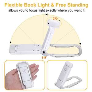 Luz de Lectura LED Recargable por USB con Clip, Plegable, con Brillo Ajustable, Cuidado de la Vista, Portátil, Marcapáginas, Venta al Por Mayor - Product Image 3