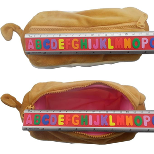 Adorable capacité supplémentaire en peluche <span class=keywords><strong>Corgi</strong></span> papeterie sac dessin animé mignon chien porte-crayon pour filles femmes - Product Image 4
