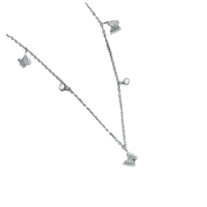 Collana Minimalista in Acciaio Inossidabile Placcato con <span class=keywords><strong>Farfalla</strong></span>, Collana Girocollo da Donna con Ciondolo a <span class=keywords><strong>Farfalla</strong></span> Diamantata, Gioielli Inossidabili - Product Image 6