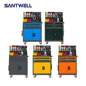 Heavy Duty 200kg Capacity <b>Tool</b> Cabinet Steel Rolling <b>Tool</b> <b>Trolley</b> with 1 Drawer and Lockable Storage System for Workshop - Product Image 1