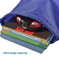 Sac à provisions en polyester écologique imprimé personnalisé Sac à dos de sport à cordon avec logo pour l'école