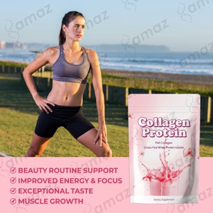Proteína de Suero de Leche 100% de Animales Alimentados con Pasto, Marca Amaz OEM, en Polvo, con Colágeno, Sabores a Frutas, Apoya <span class=keywords><strong>el</strong></span> Desarrollo Muscular, la Recuperación y la Salud de la Piel - Product Image 5