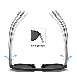 Lunettes de soleil unisexes classiques à double pont, style vintage, carrées, surdimensionnées, monture TR90, verres TAC, polarisées UV400 - Product Image 4