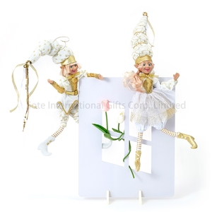 SOTE Naughty Xmas peluche elfo juguetes hogar interior oro blanco elfo hadas muñecas dos pareja mixta Navidad peluche elfos - Product Image 4