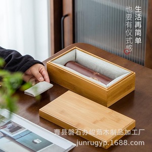 Caja de Madera de Bambú Rectangular Hecha a Mano para Regalo, Personalizable - Product Image 4