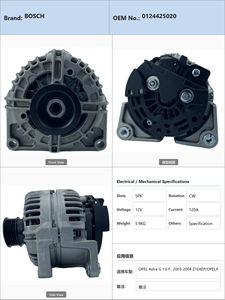 Alternador para OPEL <span class=keywords><strong>Astra</strong></span> G 1.6 F 2003-2004 Z16XEP y OPEL <span class=keywords><strong>Astra</strong></span> <span class=keywords><strong>H</strong></span> 1.2 2007-2009 Z12XEP 0124425020 - Product Image 4