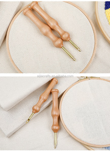 나무 자수 펀치 바늘 세트, DIY 공예용 바늘 스레더가있는 대형 펀치 바늘, 펀치 바늘 - Product Image 6