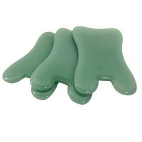 Outil de massage facial en jade aventurine naturel Hongzhuo, vert, formes variées, pour les soins de la peau, produits de maquillage, étiquette privée Gua Sha