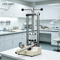 Prensa Hidráulica Dental Manual Mr.Den para Laboratorio de Prótesis con Manómetro