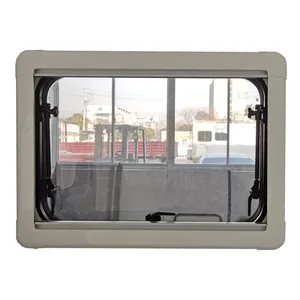 Well designed aluminum frame caravan outer double layer camper round corner window