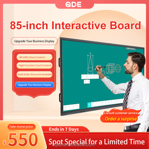 QDE Painel Interativo Inteligente LCD/<span class=keywords><strong>LED</strong></span> 4K UHD de 85 Polegadas com Função de Quadro Branco para Sala de Aula e Escritório, Transmissão Sem Fio, OEM - Product Image 2