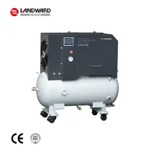 Mesin Industri Pasokan Pabrik SHANGHAI Kompresor Udara Sekrup Ganda dengan Cara Pendingin Udara INVERTER