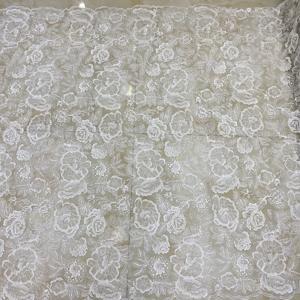 Fleur élégante conception 3 D effection haute <span class=keywords><strong>coture</strong></span> et de mariage robe tissu 2023 - Product Image 3