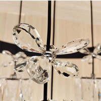 Lustre moderne en cristal LED pour chambre à coucher salle à manger plafond finition or/noir mat lampe centrale à montage encastré et à économie d'énergie