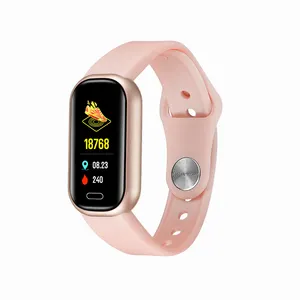 Reloj inteligente deportivo con Bluetooth, pulsera con Monitor de ritmo cardíaco y presión arterial