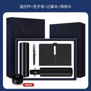 Cuaderno A5 + bolígrafo de señal + frasco de vacío + unidad flash USB + tarjetero + Ratón juego de regalo de papelería de oficina - Product Image 3