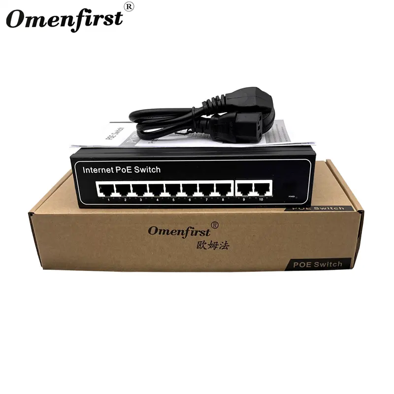 8 Port Poe Switch 10/100 + 2 Port 1000Mbps Gigabit Uplink Mbps Ethernet Poe Gigabit Switch