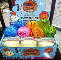 Luckykoo Kawaii Toy Smile Surprise Colored Viral Blind Box Bun Giant Glitter Mystery Mini Dumpling Squishy