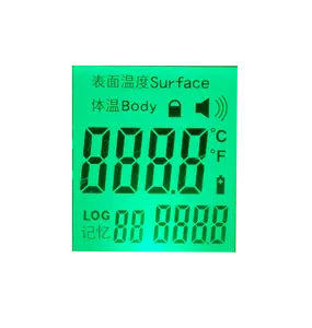 Custom transparent 18 PIN 4 digit lcd display Segment LCD digital thermostat temperature sensor lcd display