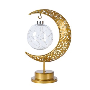 ไฟ LED รูปดาวพระจันทร์เหล็กสำหรับตกแต่งวันอีดมูบารัค ของตกแต่งบ้านสำหรับเทศกาลรอมฎอน คารีม อิสลาม มุสลิม อุปกรณ์จัดงานปาร์ตี้ ของขวัญวันอีด - Product Image 4