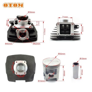 Piezas de Motor para Motocicleta Todoterreno, Kit de Cilindro de 56 mm de Diámetro, Pistón, Anillo, Junta para YAMAHA <span class=keywords><strong>DT</strong></span> <span class=keywords><strong>125</strong></span> 1974-1981 - Product Image 2