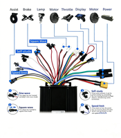 Kit de conversion de vélo électrique 3000W 72V 80A 90km/h avec écran SW900, accélérateur à pouce, porte-bagages arrière et moteur brushless à installation centrale