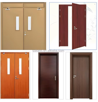 Portes ignifuges intérieures élégantes en bois pour hôtels écoles appartements immeubles de bureaux salons