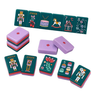 Juego de Mahjong Serie Green Nutcracker 2026, Juego de Mahjong Acrílico con Diseño Personalizado, Fichas de Mahjong Americanas de 3 Capas - Product Image 1