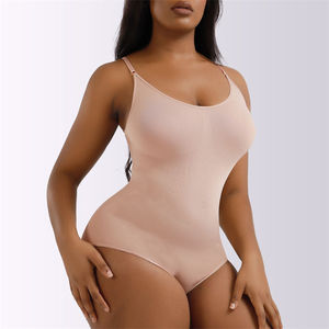 Combinaison gainante sans couture marron pour femme, haute élasticité, rehausseur de <span class=keywords><strong>fesses</strong></span>, body sculptant intégral - Product Image 5