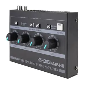 AMPLIFICADOR DE AURICULARES ESTÉREO de 4 canales, mezclador de alta calidad con Monitor intrauditivo y ecualizador