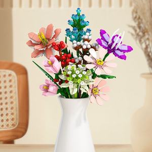 Bloques de Construcción de Partículas Pequeñas de la Serie Bouquet de Lele Brothers, Tema de Animales Educativos y Naturaleza, 40 Piezas, Compatibles con una Marca Determinada - Product Image 3