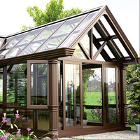 Avec échantillon gratuit Orangerie Serre Solarium Véranda Maison préfabriquée Autoportante Jardin d'hiver en verre